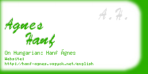 agnes hanf business card